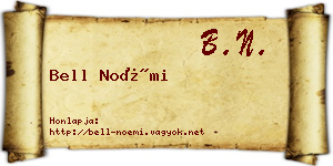 Bell Noémi névjegykártya